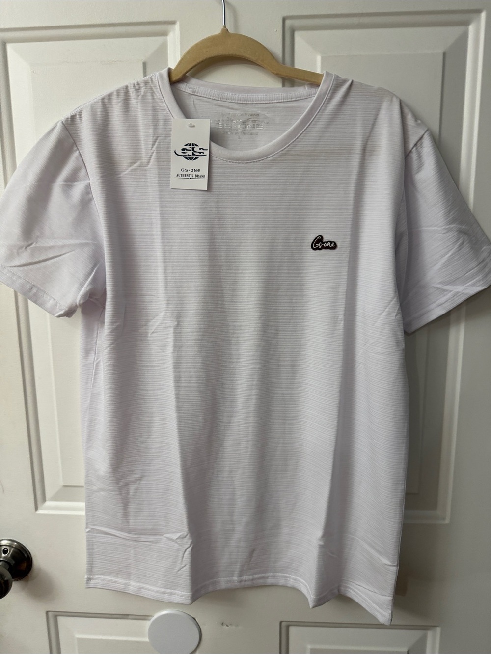 Men's White Short Sleeve Crewneck Shirt